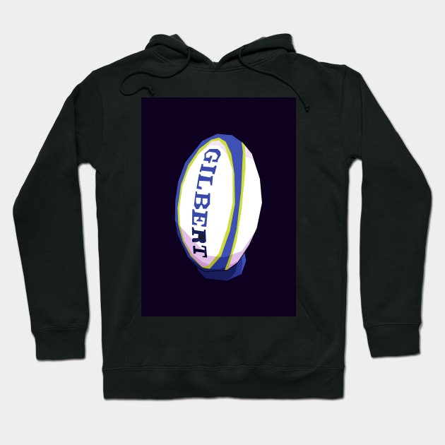 rugby ball sport pop art Hoodie by Kuli art